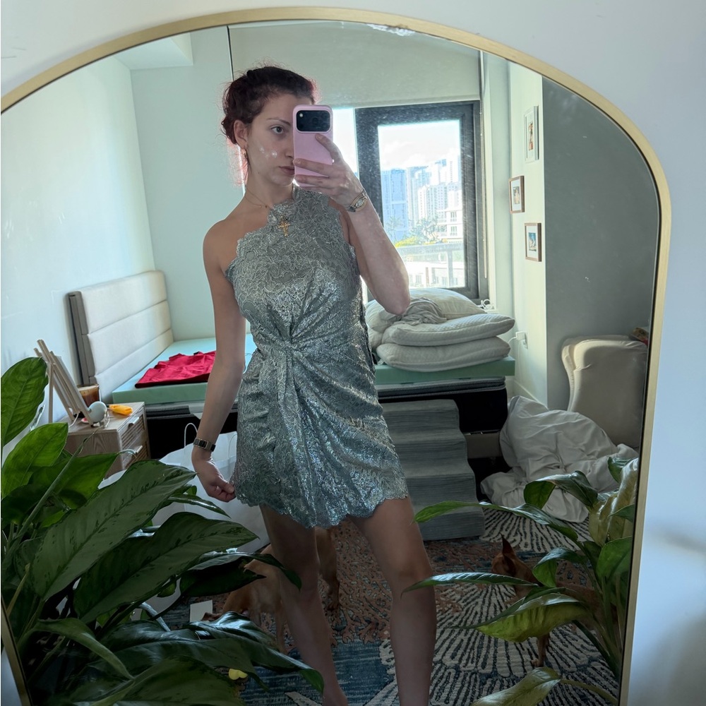 DSQUARED2 Metallic One-Shoulder Dress